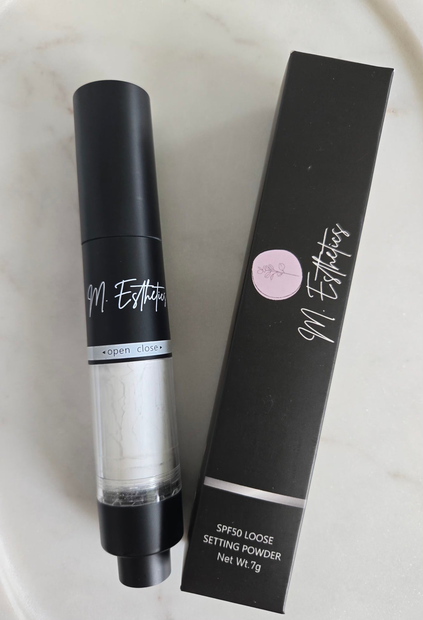 M. Esthetics, Sunscreen Translucent Loose Powder, SPF 50 with Brush