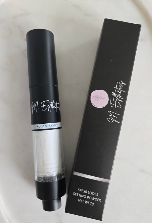 M. Esthetics, Sunscreen Translucent Loose Powder, SPF 50 with Brush